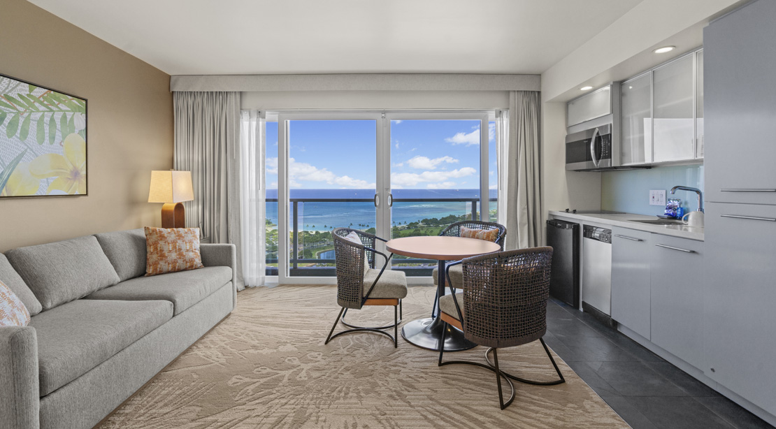 ワイキキタワー・1ベッドルーム・オーシャンビュースイート